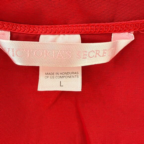 Victoria's Secret Women's Red Lace Slip Dress Nightgown Lingerie Size L Large - Picture 4 of 11